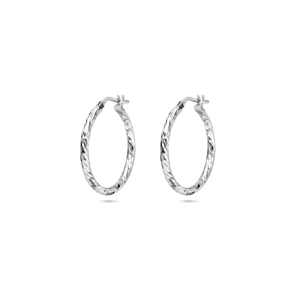 oorringen gediamanteerd 2,0 mm zilver gerhodineerd