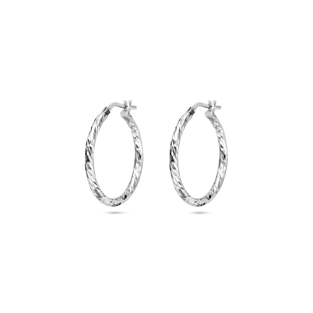 oorringen gediamanteerd 2,0 mm zilver gerhodineerd