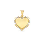 Gravuranhänger Herz Zirkonia 14K Gelbgold