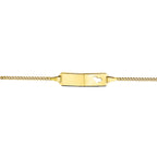 9k graveerarmband hart plaat 5,0 mm 9K geel