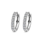 klapoorringen zirkonia 15 mm zilver gerhodineerd