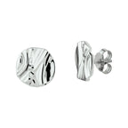 Ohrstecker rund Silber rhodiniert