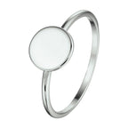 ring rondje zilver gerhodineerd