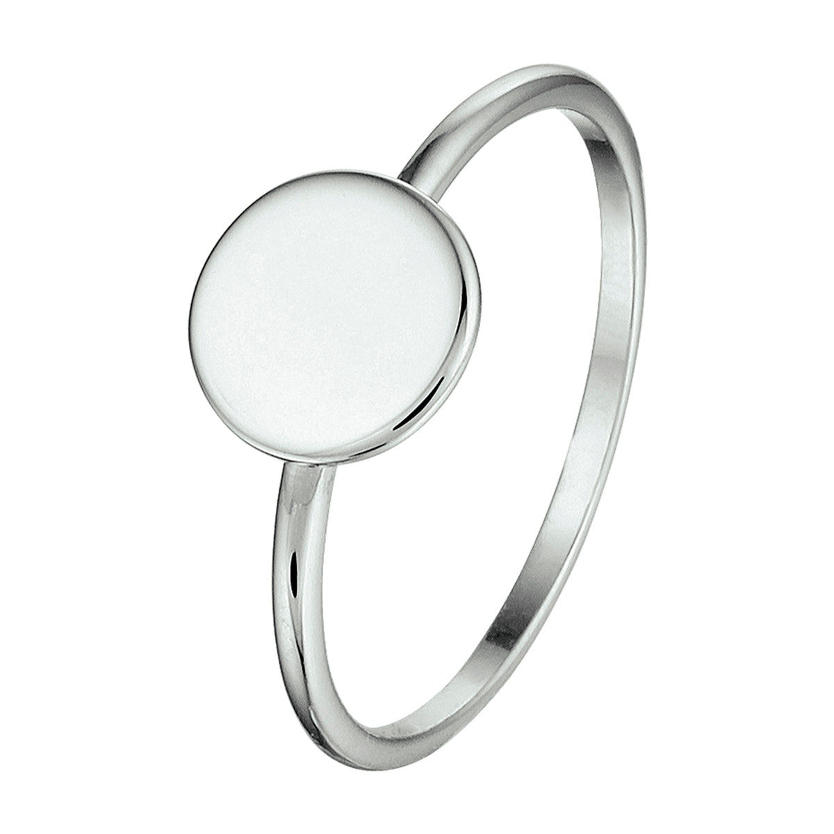 ring rondje zilver gerhodineerd