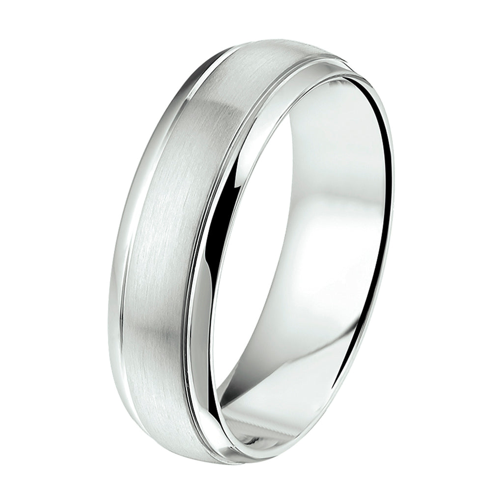 Ring 6 mm ohne Zirkonia Edelstahl