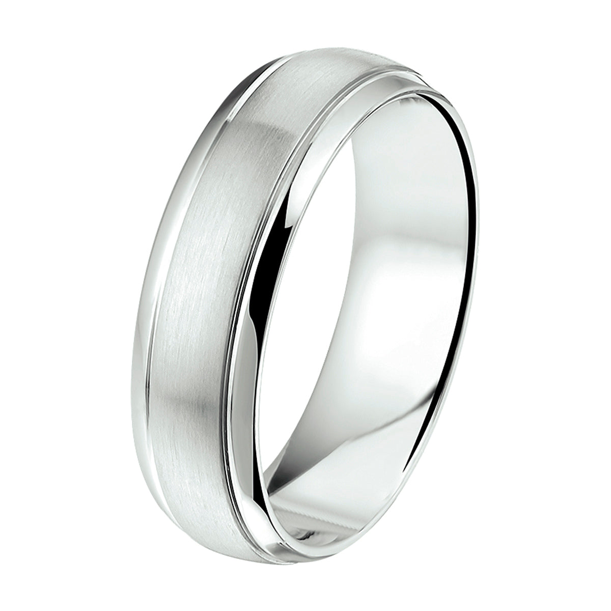 Ring 6 mm ohne Zirkonia Edelstahl