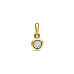 Anhänger Zirkonia 11 mm 14K Gelbgold