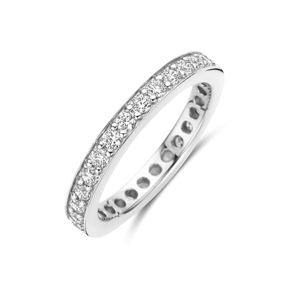 Ring Zirkonia Silber rhodiniert