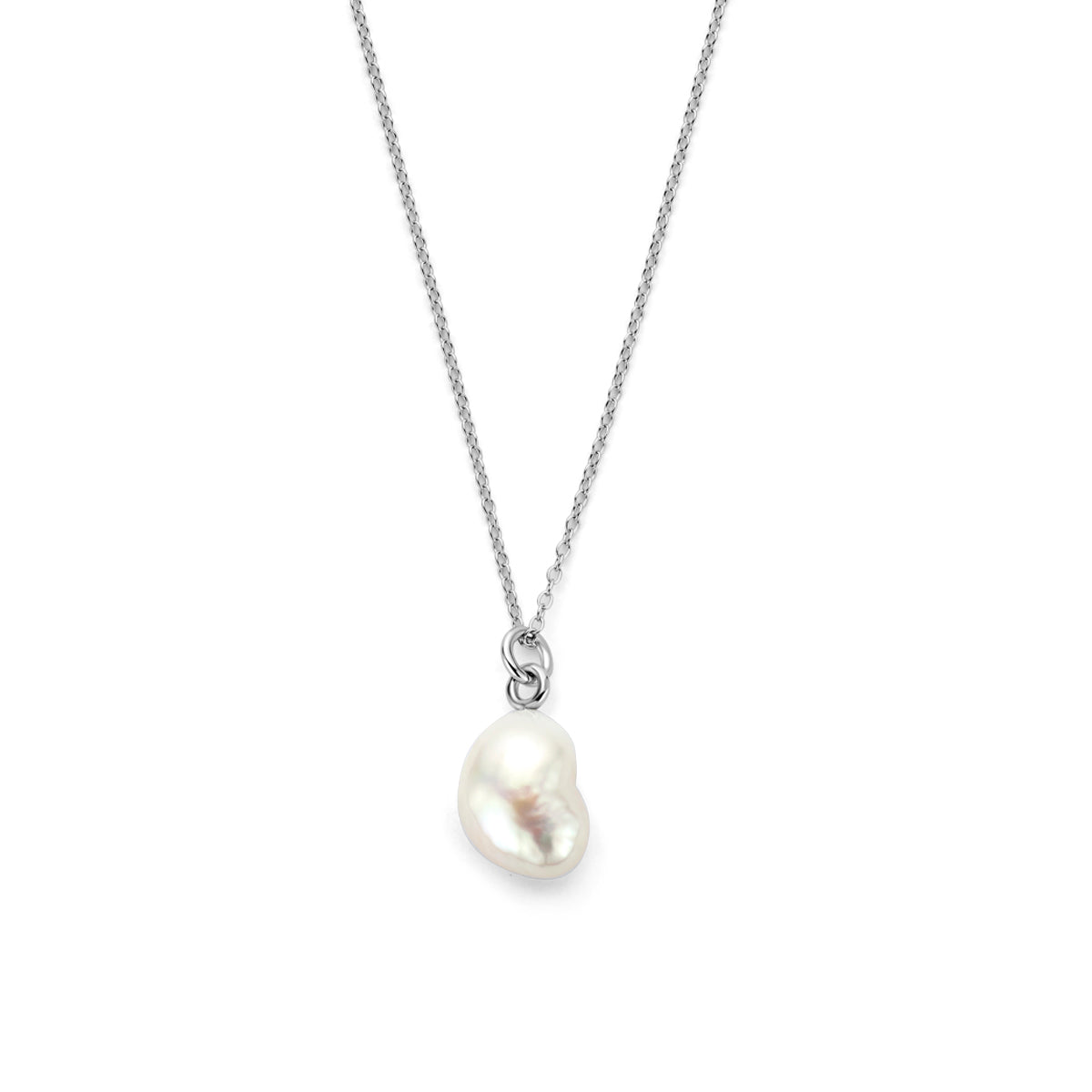 collier parel 41 - 43 - 45 cm zilver gerhodineerd