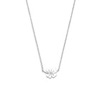 collier klavertje 40 - 42 - 44 cm zilver gerhodineerd