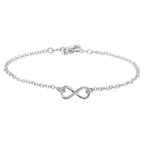 Fußkettchen Infinity 24 + 2 cm Silber rhodiniert