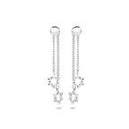 oorhangers  ster zilver gerhodineerd