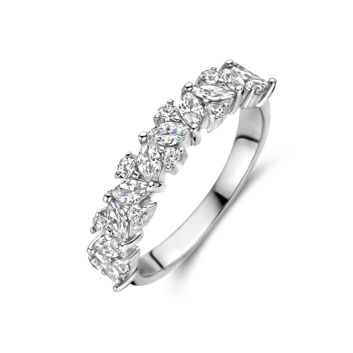 Ring Zirkonia Silber rhodiniert