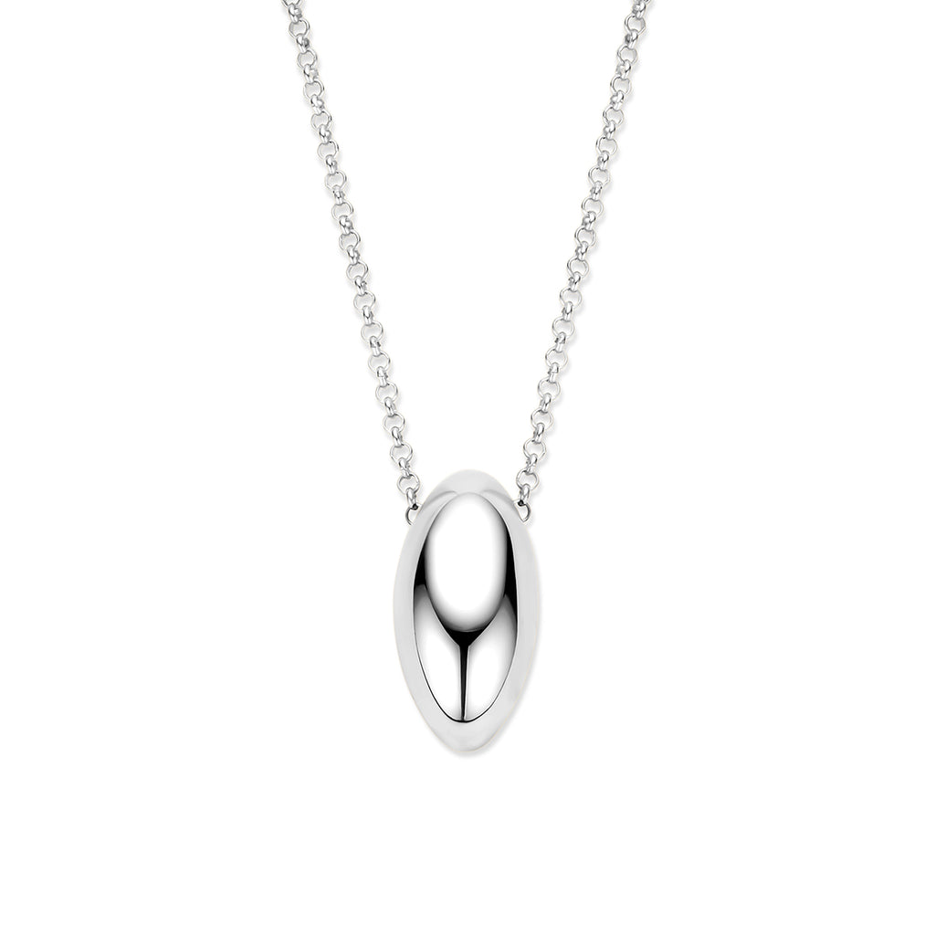 collier 41 + 4 cm zilver gerhodineerd