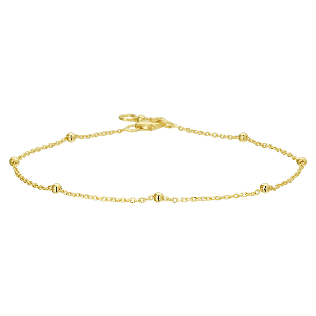 Armband Ankerkugeln 1,0 mm 17 - 19 cm 14K Gelbgold