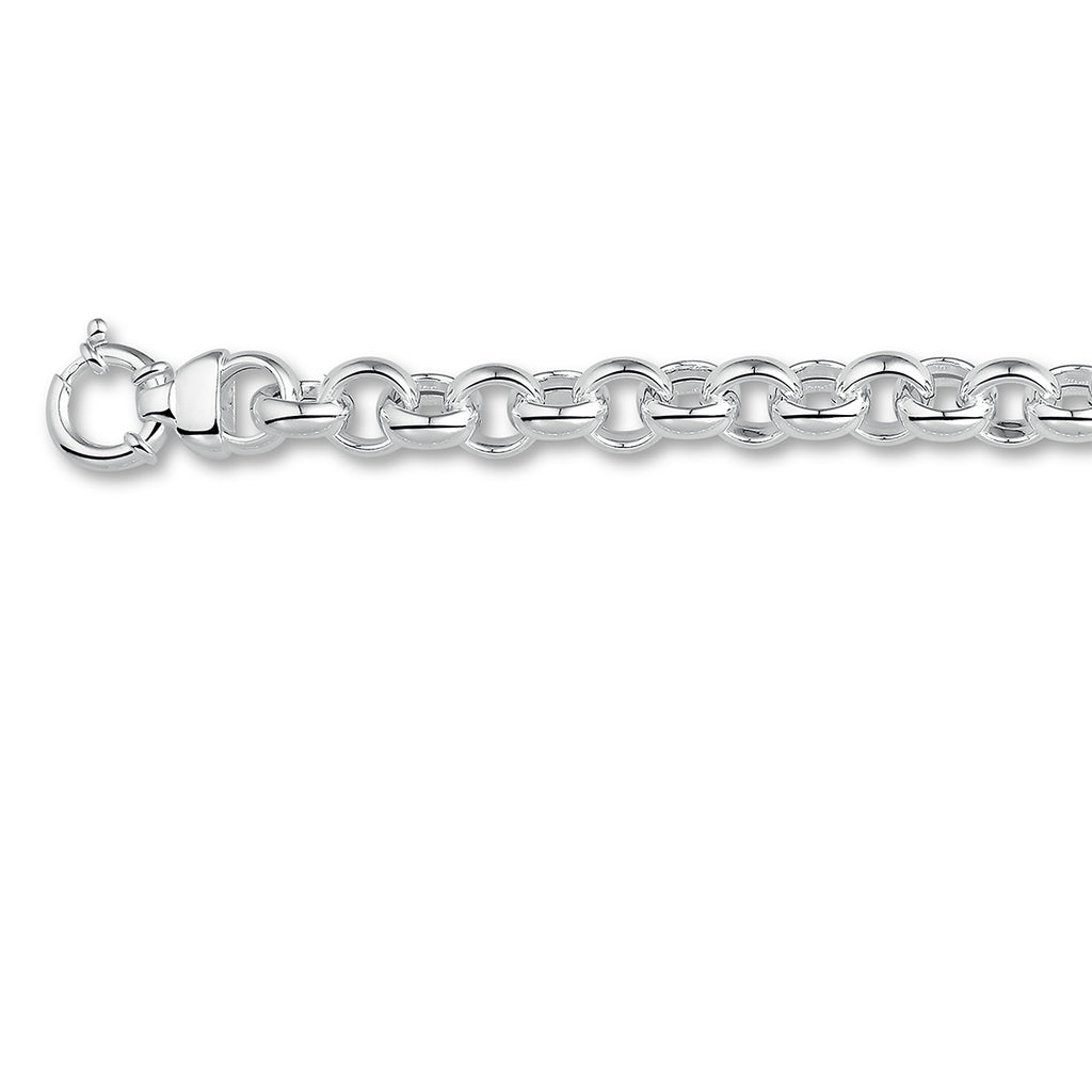 jasseron 13,0 mm met groot veerslot zilver wit