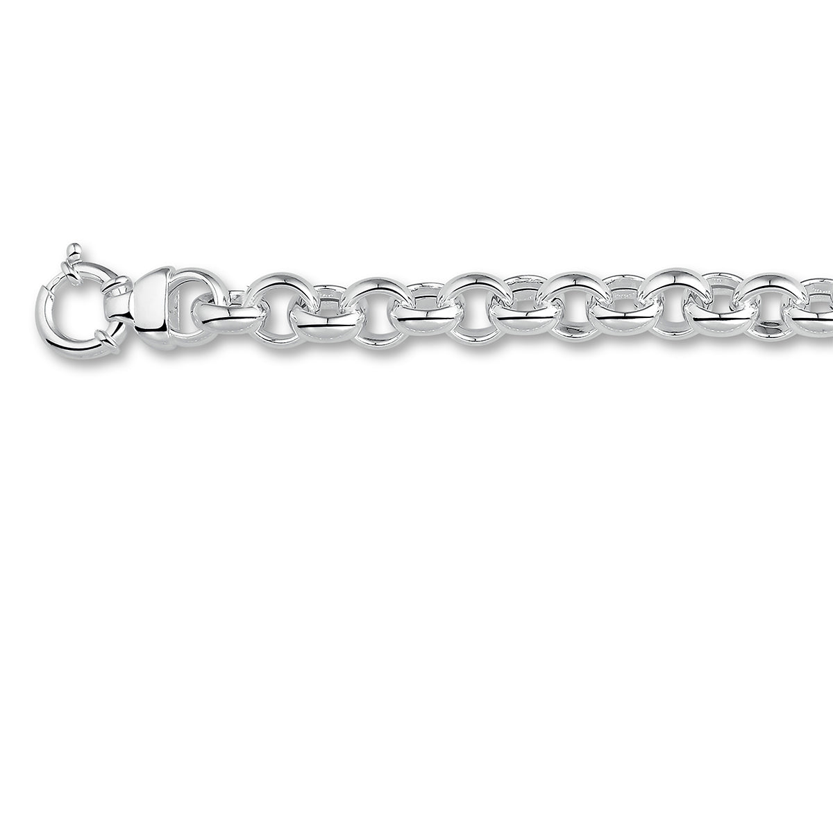 jasseron 13,0 mm met groot veerslot zilver wit