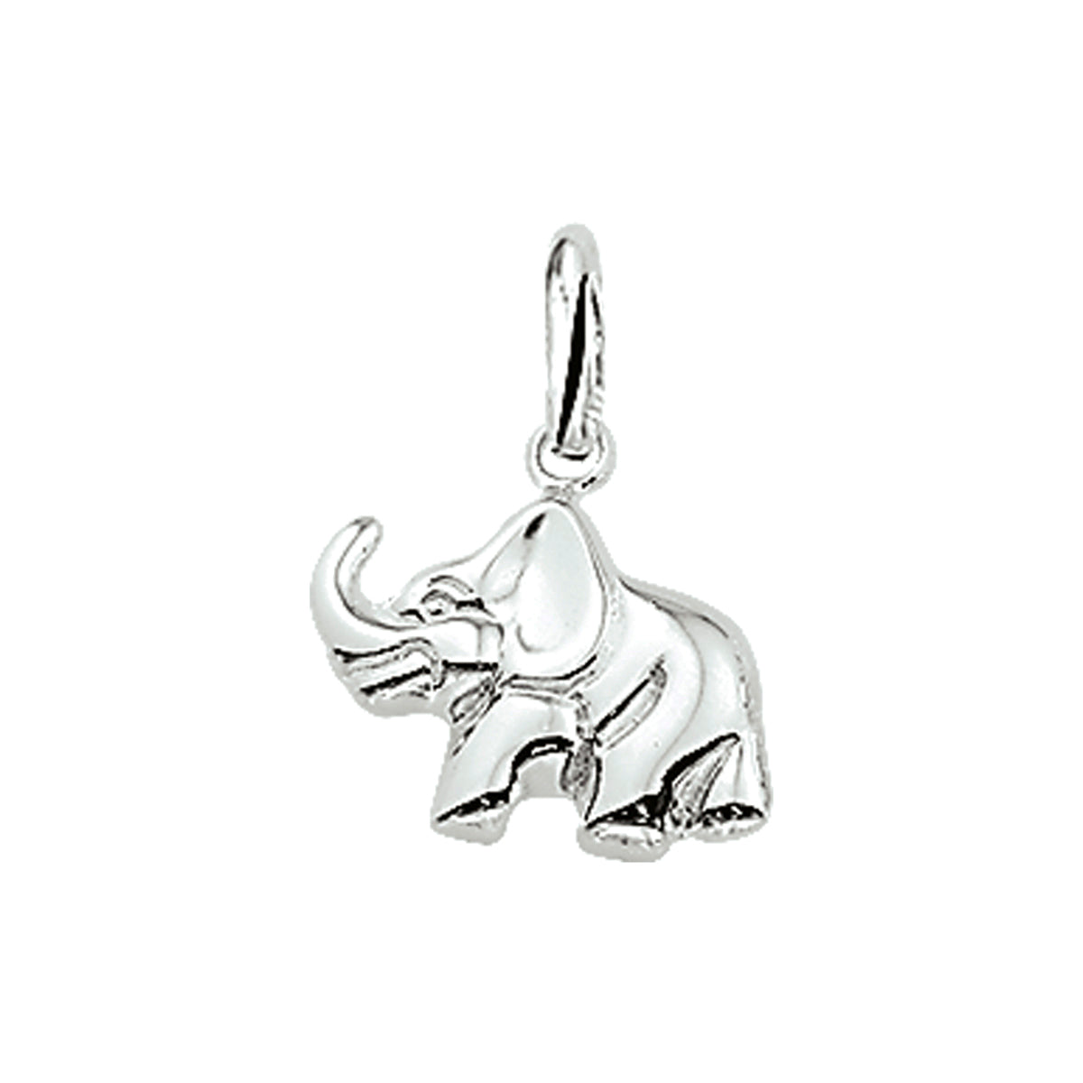Anhänger Elefant silber weiß