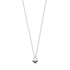 Halskette Herz und Schloss 41 + 4 cm Silber rhodiniert