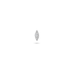 flat back piercing zirkonia 5 mm zilver gerhodineerd