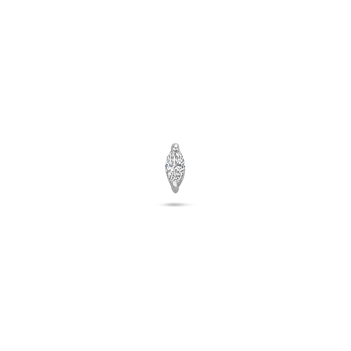 flat back piercing zirkonia 5 mm zilver gerhodineerd