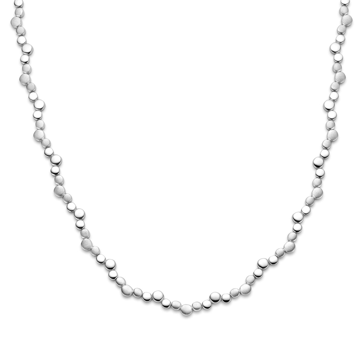 Halskette poliert/matt 7,5 mm 45 cm Silber rhodiniert