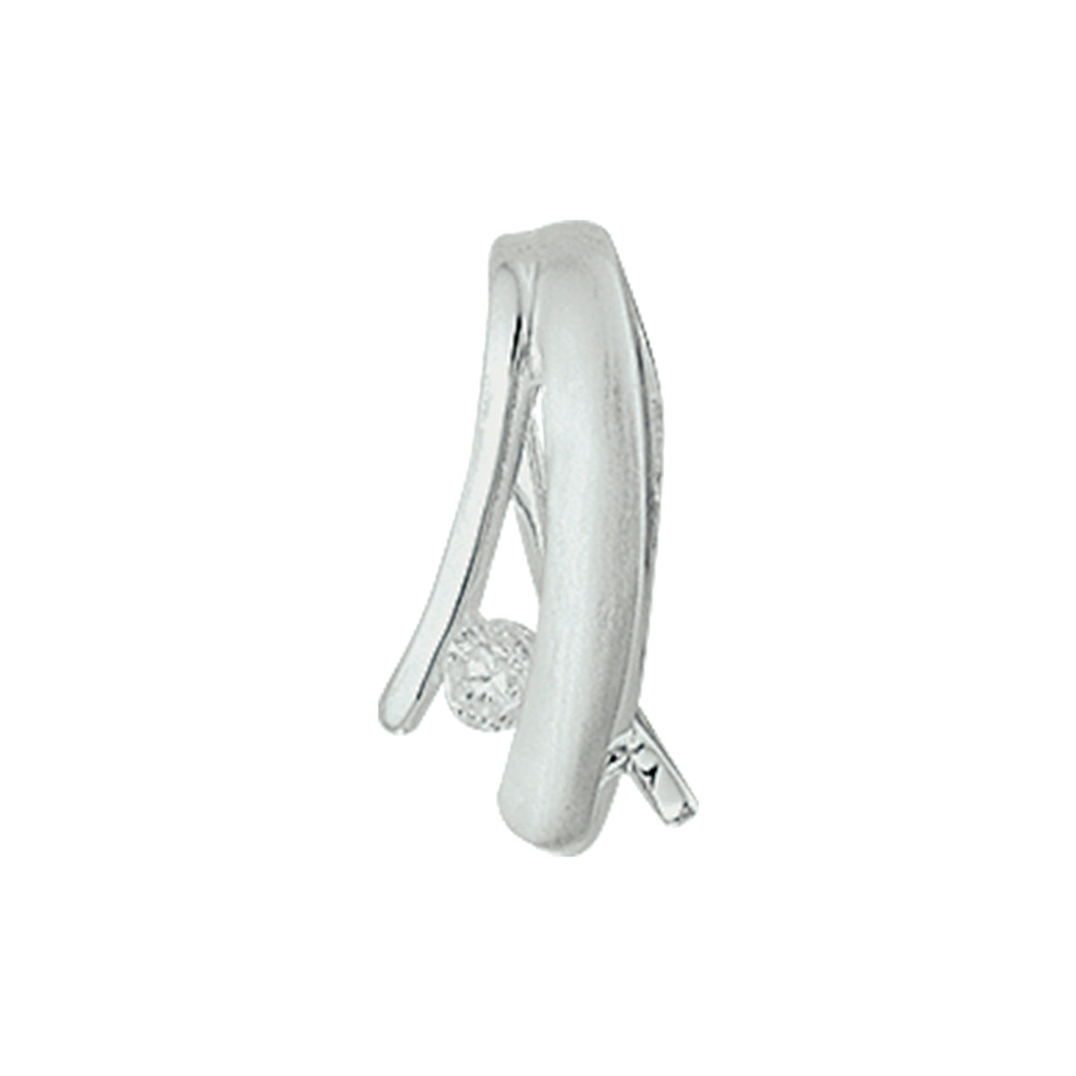 hanger zirkonia poli/mat zilver gerhodineerd