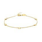9k Armband runde Plättchen 16,5 + 2 cm 9K Gelb