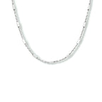Halskette Rohre 1,3 mm 40 + 4 cm Silber rhodiniert