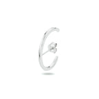 suspender oorbel 24 mm zilver gerhodineerd