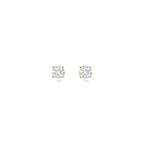 Ohrstecker Lab grown Diamant 0.50ct (2x 0.25ct) H SI 4 mm 14K Gelbgold