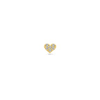 flat back piercing hartje zirkonia 3,5 mm 14K geelgoud