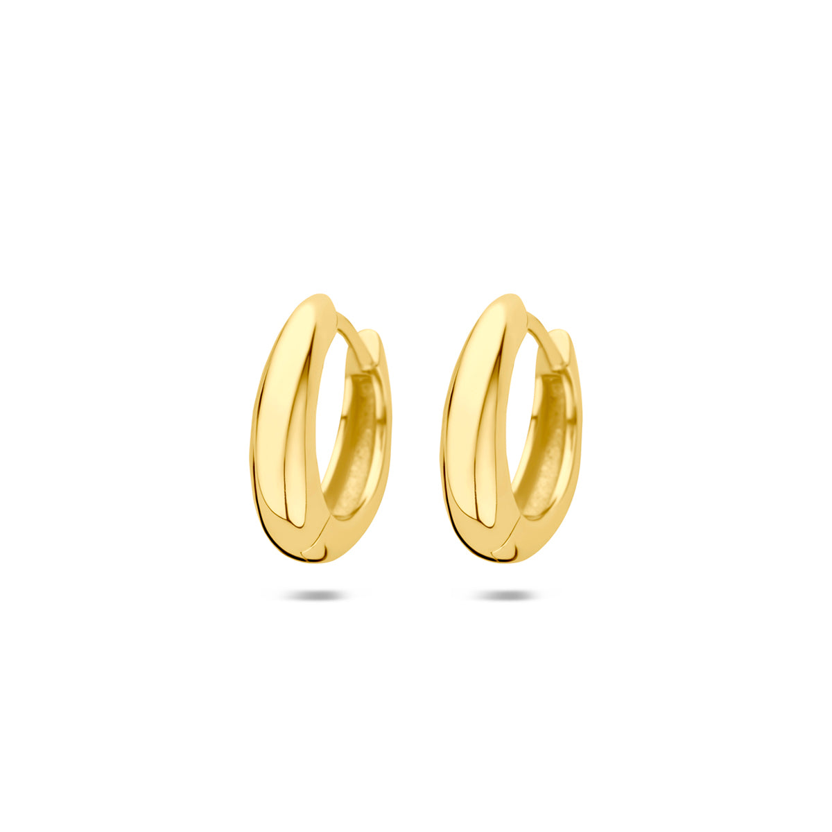 klapoorringen buis 4 mm 1 micron zilver verguld (geel)