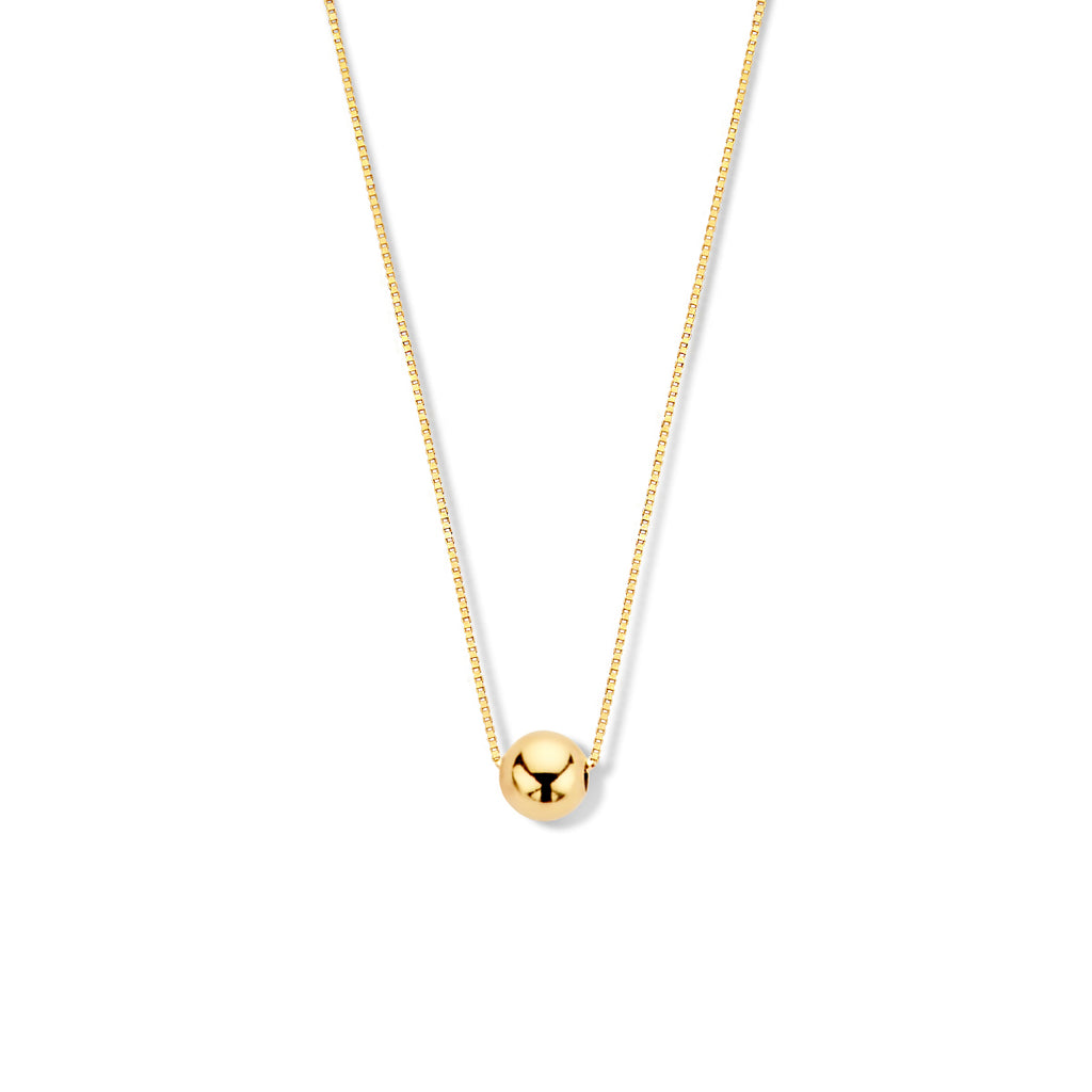 collier bol 0,5 mm 40 + 1,5 cm 14K geelgoud