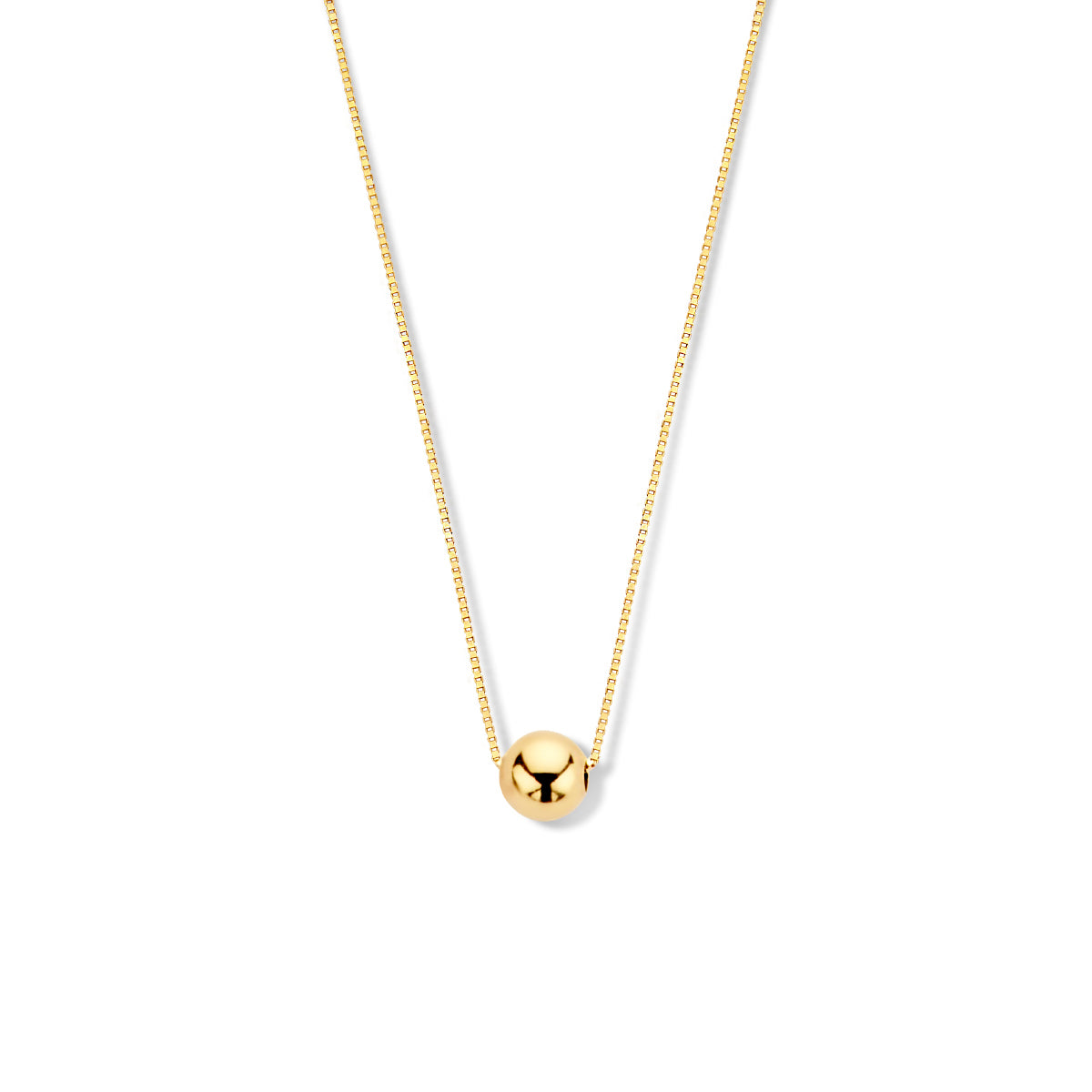 collier bol 0,5 mm 40 + 1,5 cm 14K geelgoud