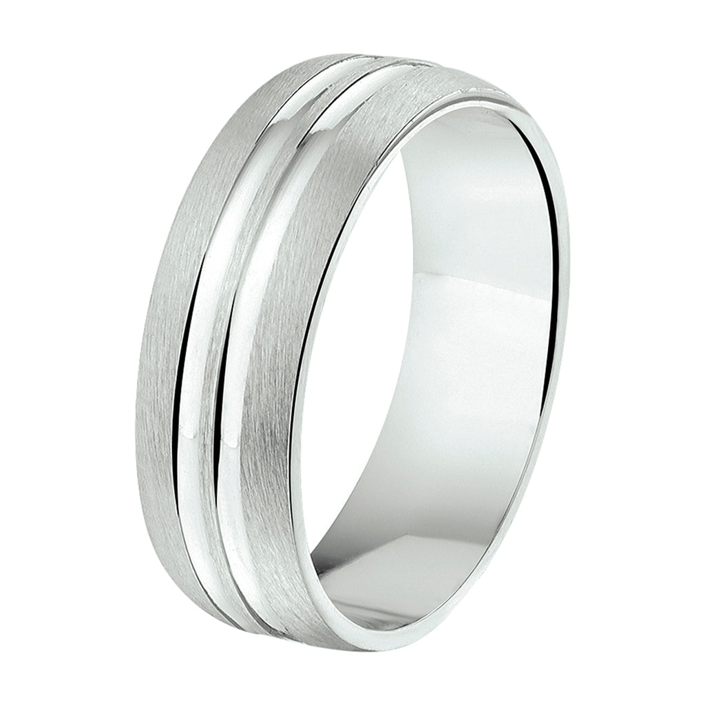 ring a211 - 6,5 mm - zonder cz zilver gerhodineerd