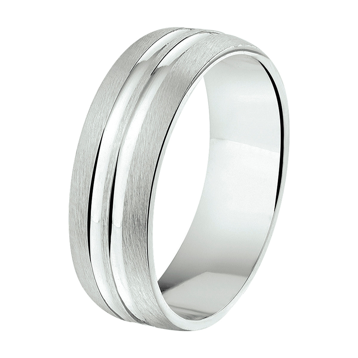 ring a211 - 6,5 mm - zonder cz zilver gerhodineerd