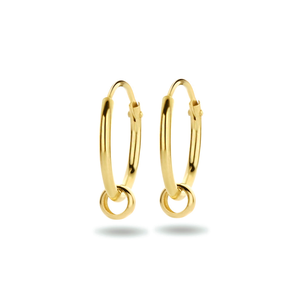 Ohrringe Ring 14K Gelbgold