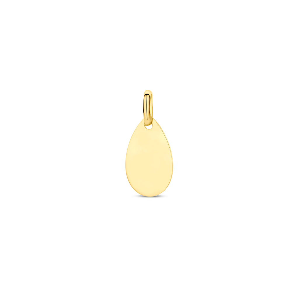 graveerhanger 19 mm 14K geelgoud