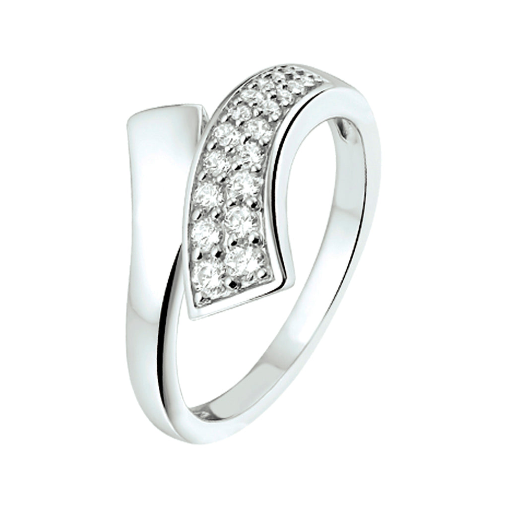 ring zirkonia zilver gerhodineerd