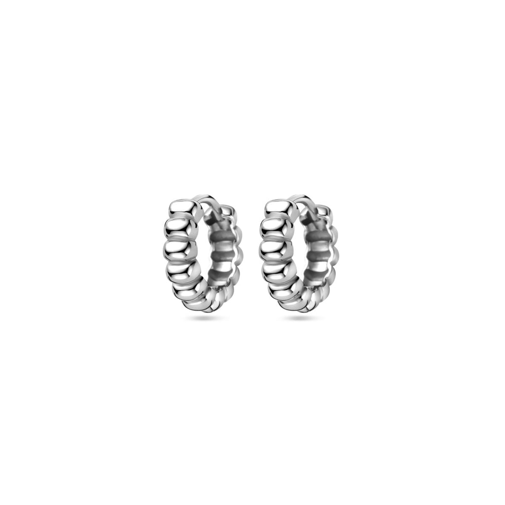Klappcreolen 12 mm Silber rhodiniert