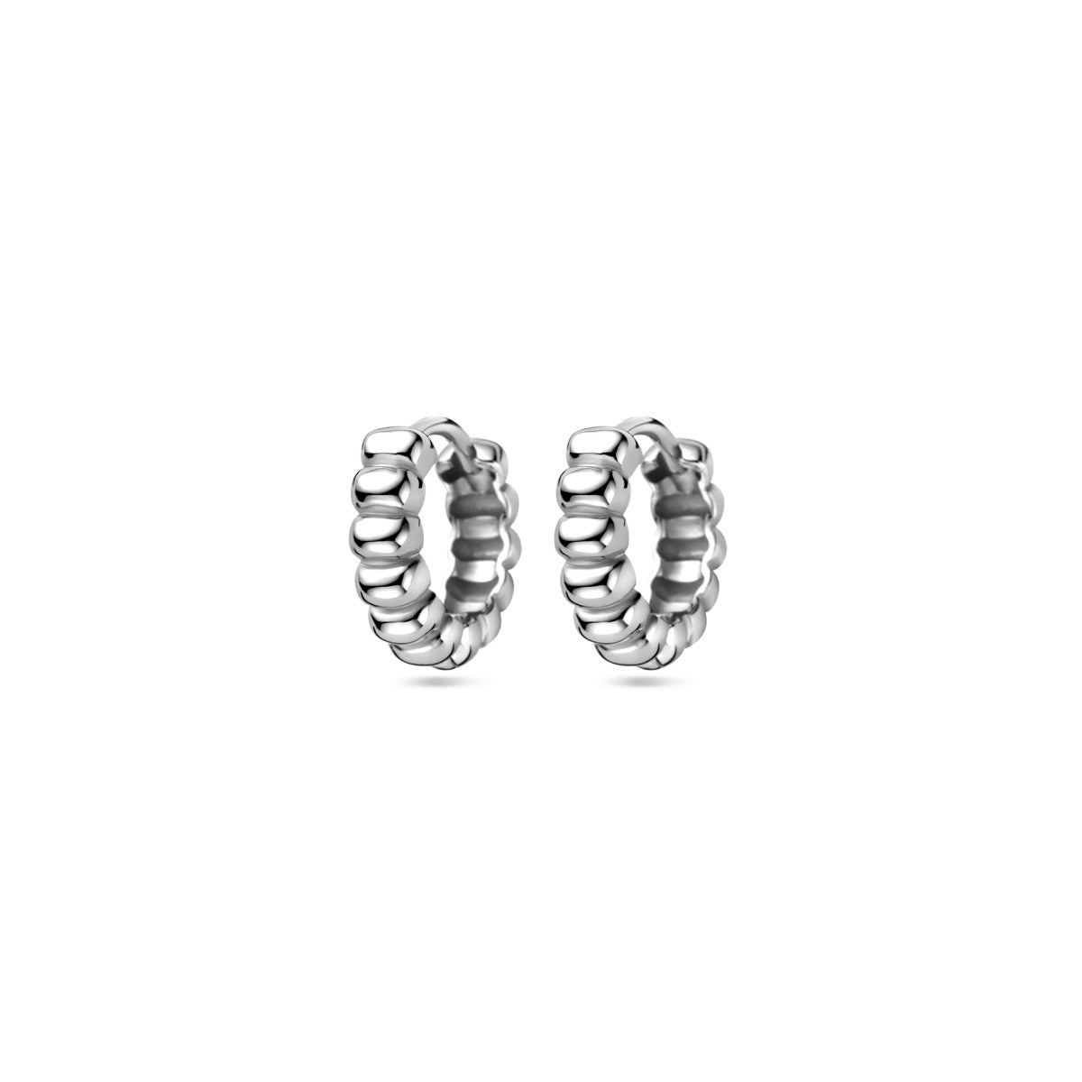 Klappcreolen 12 mm Silber rhodiniert