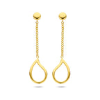 oorhangers druppel 40 mm 14K geelgoud - druppel/komma/pegel