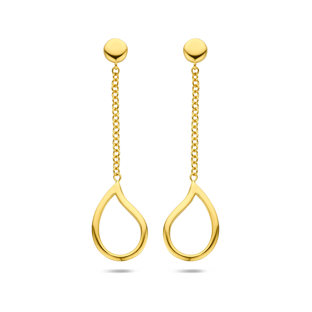 oorhangers druppel 40 mm 14K geelgoud - druppel/komma/pegel