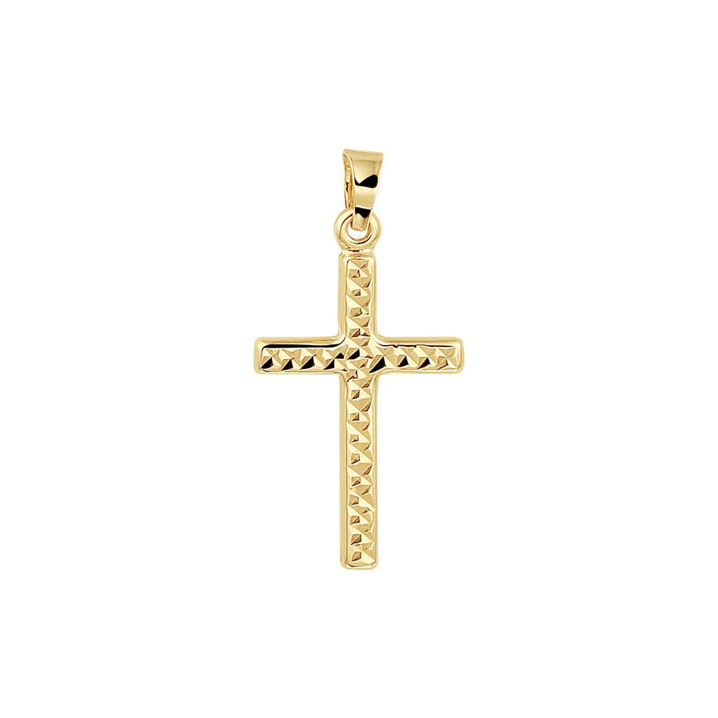 hanger kruis gediamanteerd 14K geelgoud