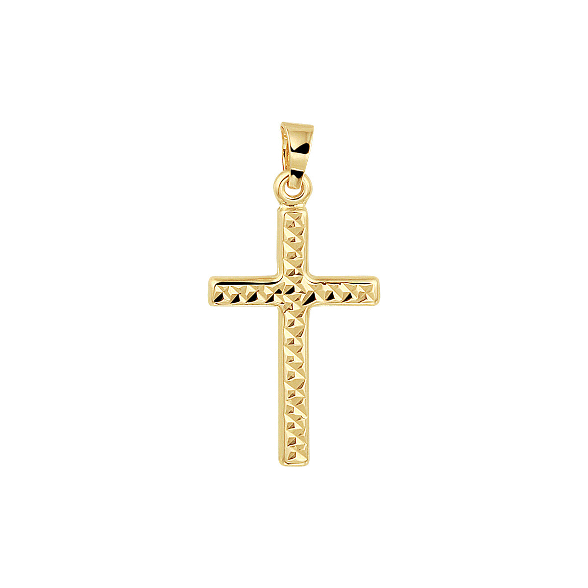 hanger kruis gediamanteerd 14K geelgoud