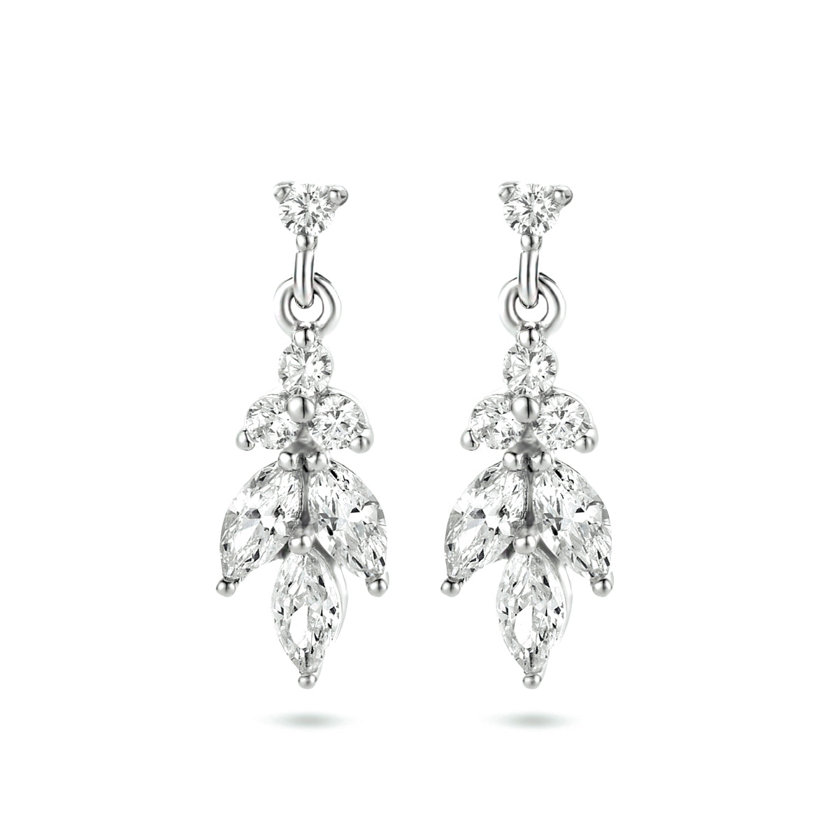 oorhangers zirkonia 18 mm zilver gerhodineerd