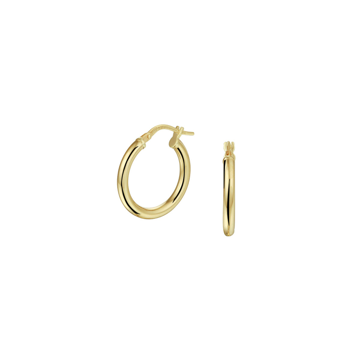 Ohrringe runde Röhre 2,5 mm Silgold (gelb mit Silberkern)