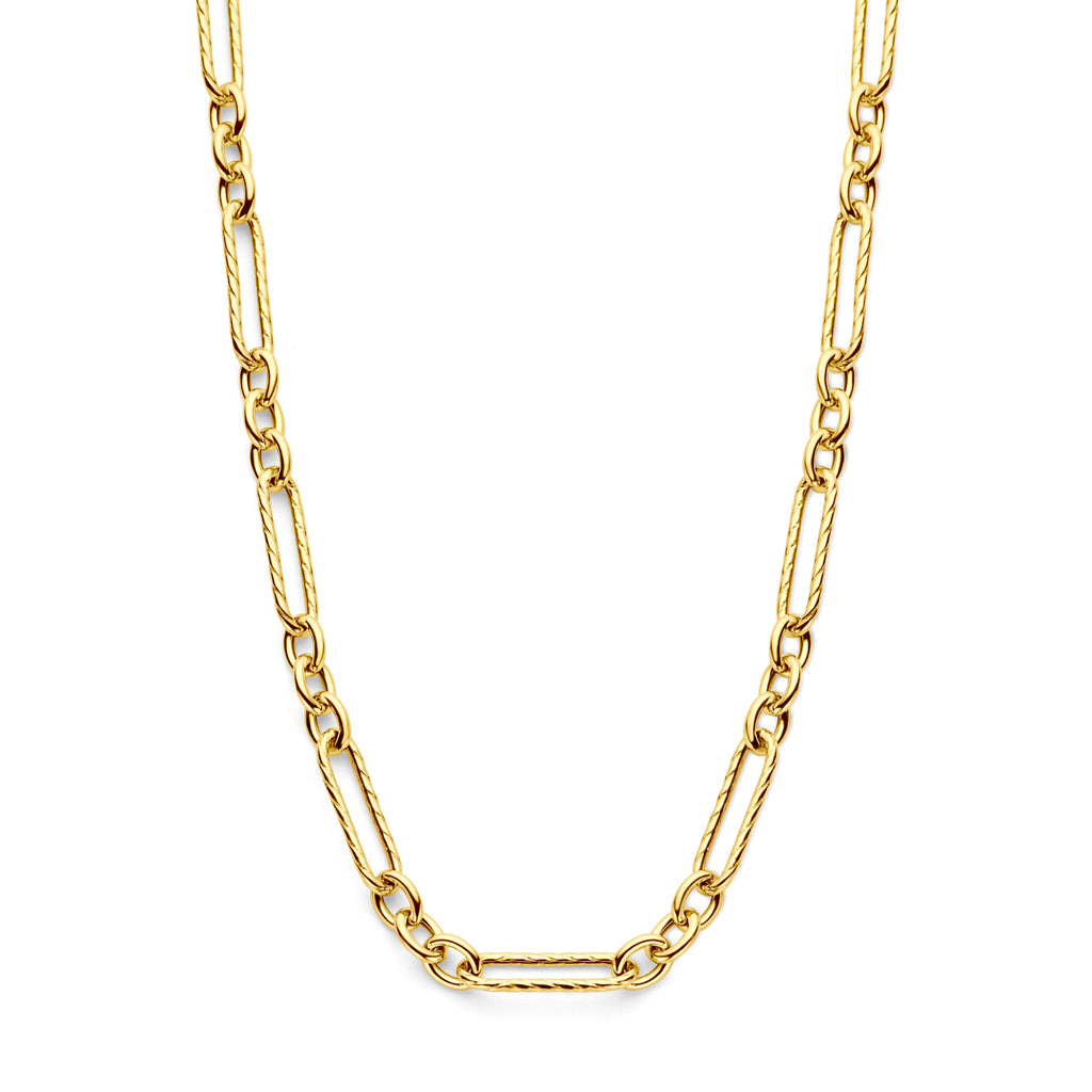collier 7,5 mm 43 + 5 cm 3 micron zilver verguld (geel)