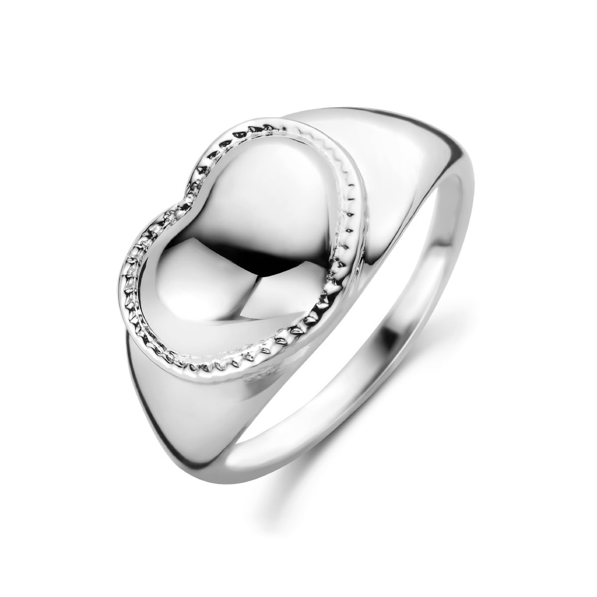Ring Herz Silber rhodiniert